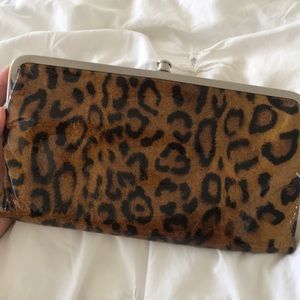 Leopard hobo clutch